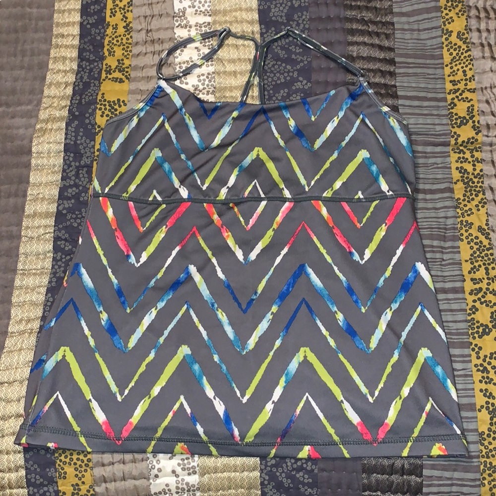 Multicolored/Patterned Athletic Tank Top